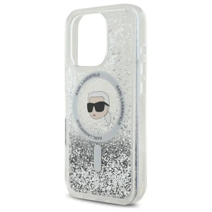 Калъф Karl Lagerfeld Liquid Glitter Karl Head Magsafe