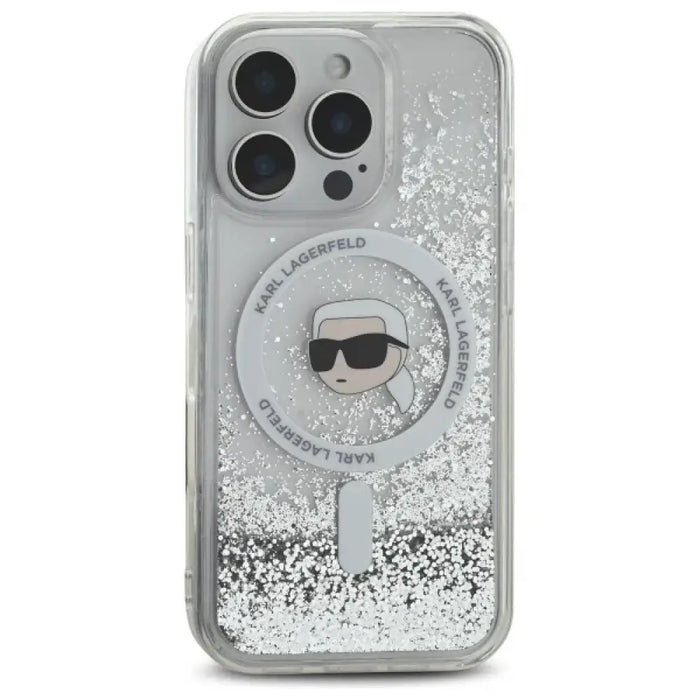 Калъф Karl Lagerfeld Liquid Glitter Karl Head Magsafe