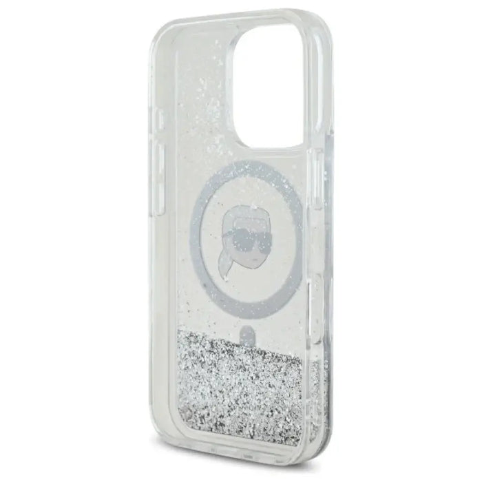 Калъф Karl Lagerfeld Liquid Glitter Karl Head Magsafe