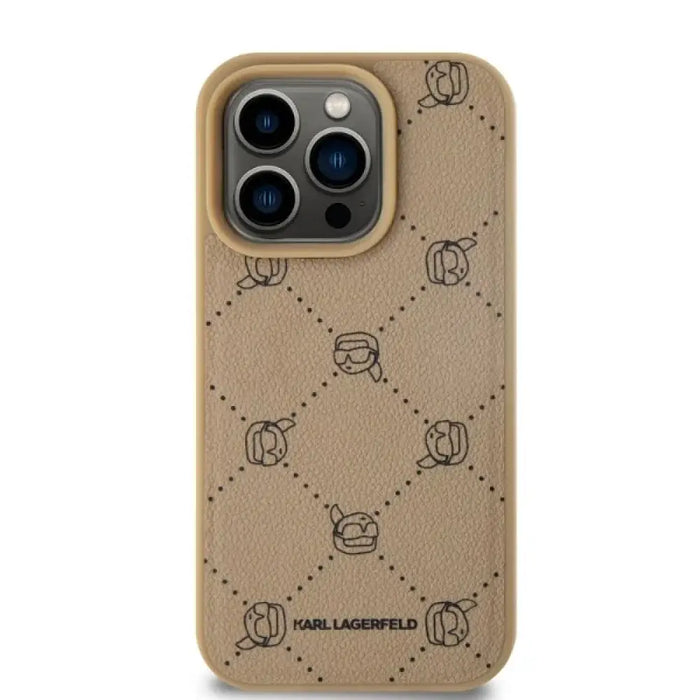 Калъф Karl Lagerfeld Magsafe Karl Head iPhone 15 Pro - бежов