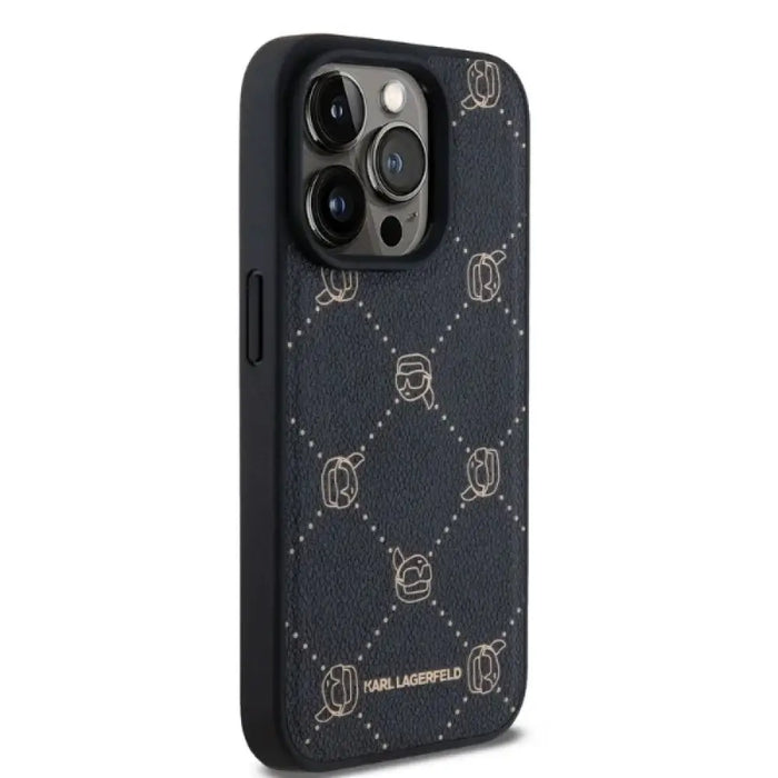 Калъф Karl Lagerfeld Magsafe Karl Head iPhone 15 Pro - черен