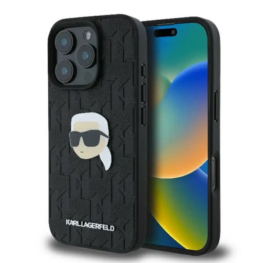 Калъф Karl Lagerfeld Monogram Karl Head Pin Case за iPhone