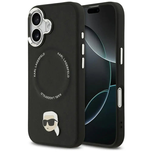 Калъф Karl Lagerfeld Karl Pin MagSafe за iPhone 17 - черен