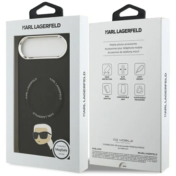 Калъф Karl Lagerfeld Karl Pin MagSafe за iPhone Air - черен