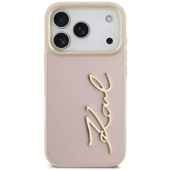 Калъф Karl Lagerfeld Karl Script Logo iPhone 17 Pro - розов