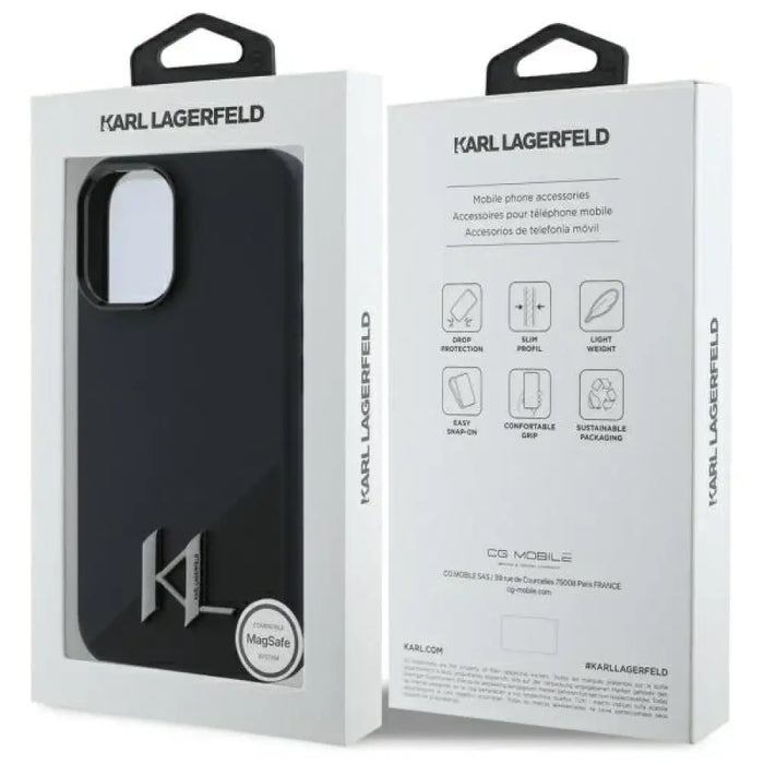 Калъф Karl Lagerfeld Silicone Shadow Metal Initial MagSafe