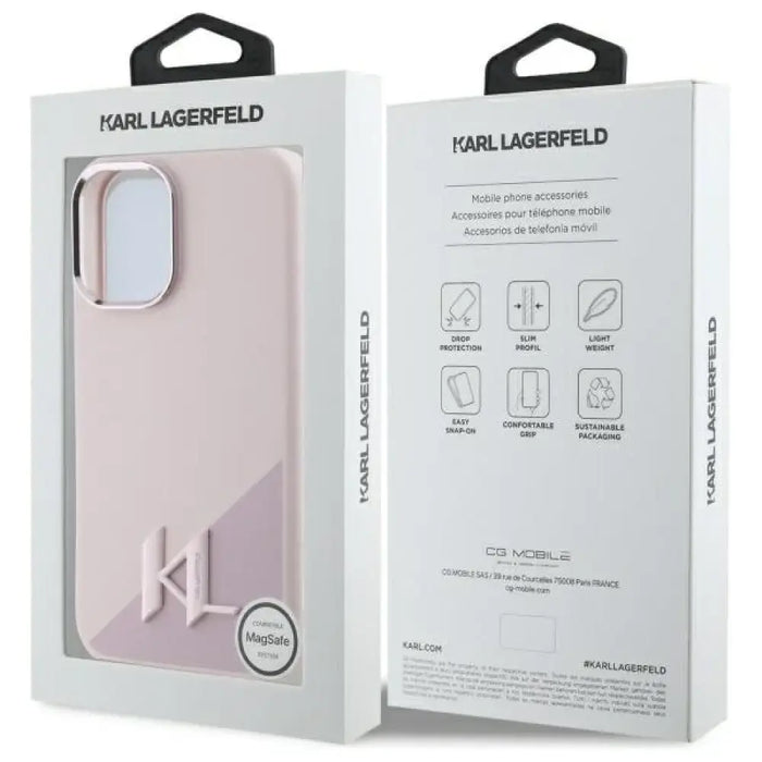 Калъф Karl Lagerfeld Silicone Shadow Metal Initial MagSafe