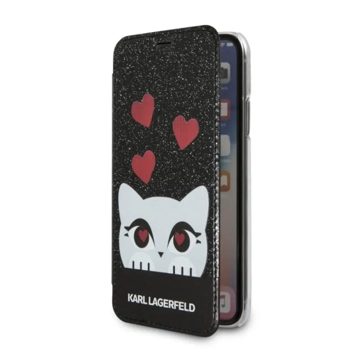 Калъф Karl Lagerfeld Valentine за iPhone X/Xs - черен