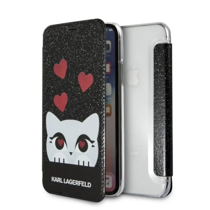 Калъф Karl Lagerfeld Valentine за iPhone X/Xs - черен