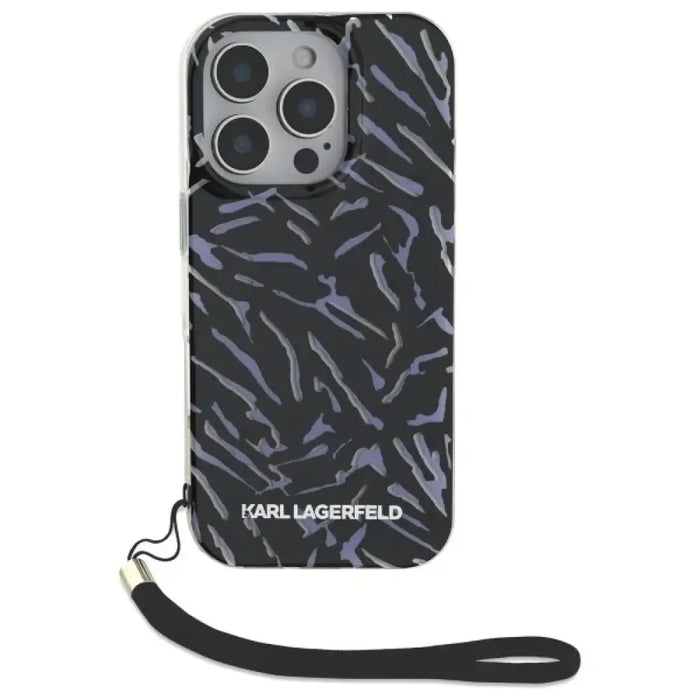 Калъф Karl Lagerfeld Zebra With Cord iPhone 16 Pro - лилав