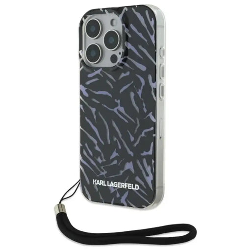 Калъф Karl Lagerfeld Zebra With Cord iPhone 16 Pro - лилав
