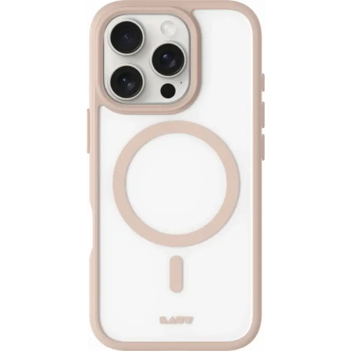 Калъф Laut Huex Protect MagSafe за iPhone 16 Pro - бежов