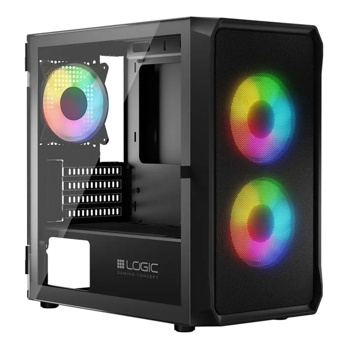 Калъф Logic PORTOS ARGB MINI USB 3.0 Черен
