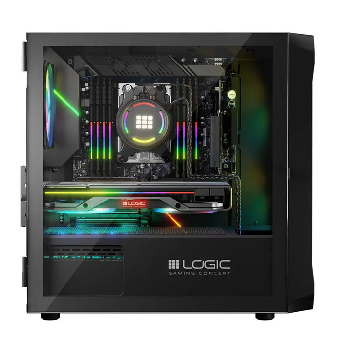Калъф Logic PORTOS ARGB MINI USB 3.0 Черен