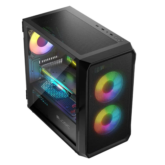 Калъф Logic PORTOS ARGB MINI USB 3.0 Черен