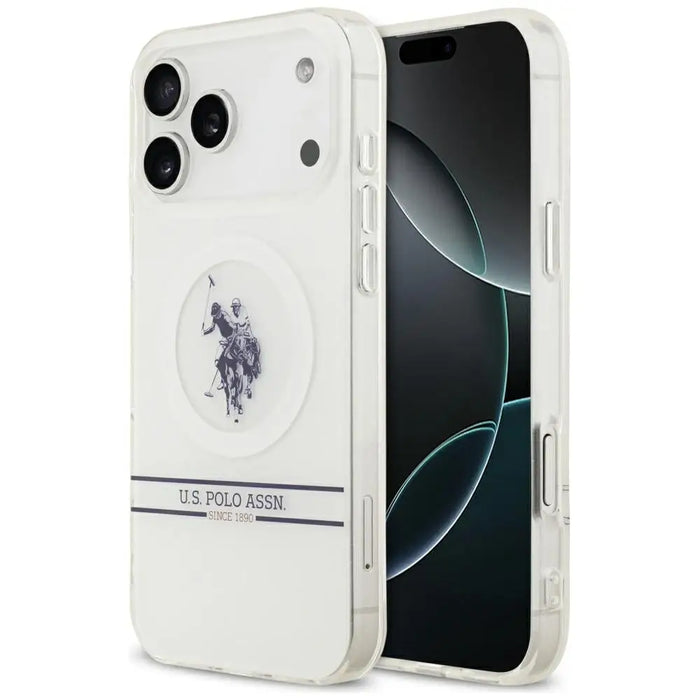 Калъф MagSafe с лого US Polo DH и долна лента за iPhone 17