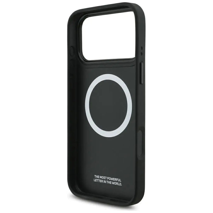 Калъф MagSafe с лого BMW M Carbon за iPhone 17 Pro Max - син