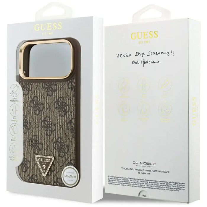 Калъф MagSafe с лого на Guess 4G Triangle за iPhone 17 Pro