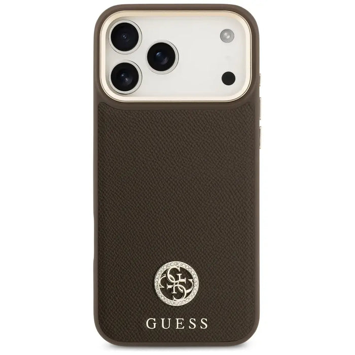 Калъф MagSafe с лого на Guess Grained Strass за iPhone 17