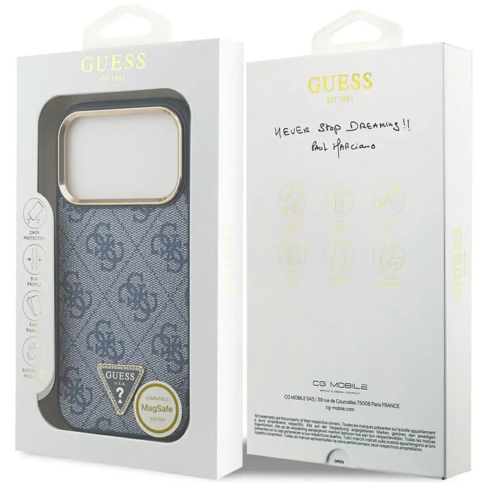 Калъф MagSafe с лого на Guess 4G Triangle за iPhone 17 Pro
