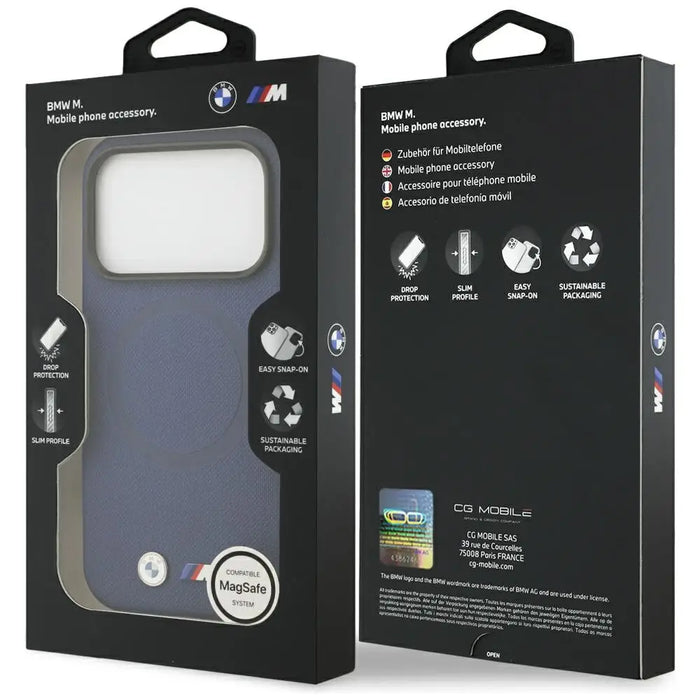 Калъф MagSafe с метално лого BMW M FW за iPhone 17 Pro Max