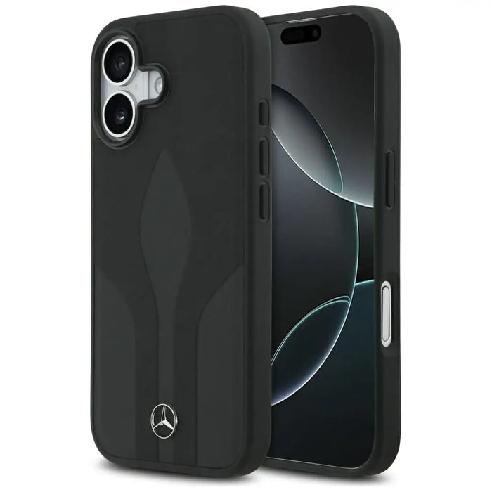 Калъф Mercedes Leather The Move MagSafe за iPhone 17 - черен