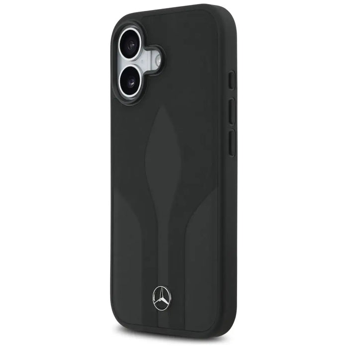 Калъф Mercedes Leather The Move MagSafe за iPhone 17 - черен