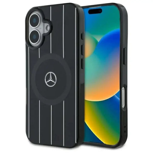 Калъф Mercedes MB Double Layer Crossed Lines MagSafe