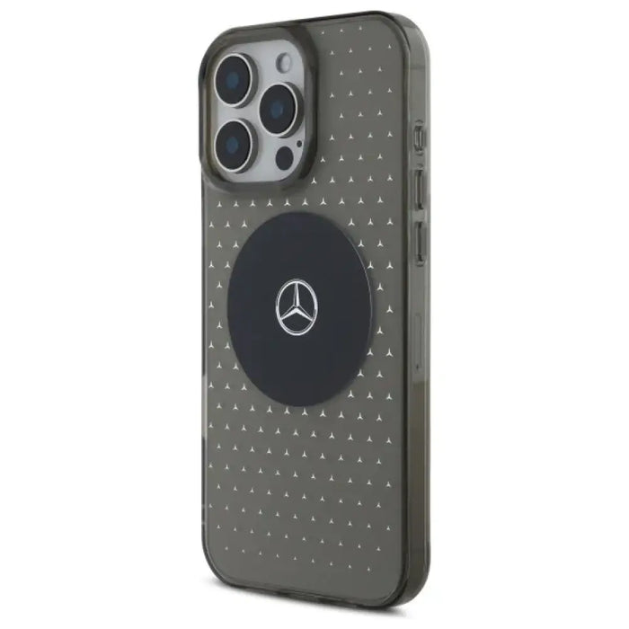 Калъф Mercedes MB Star Pattern за iPhone 16 Pro - черен