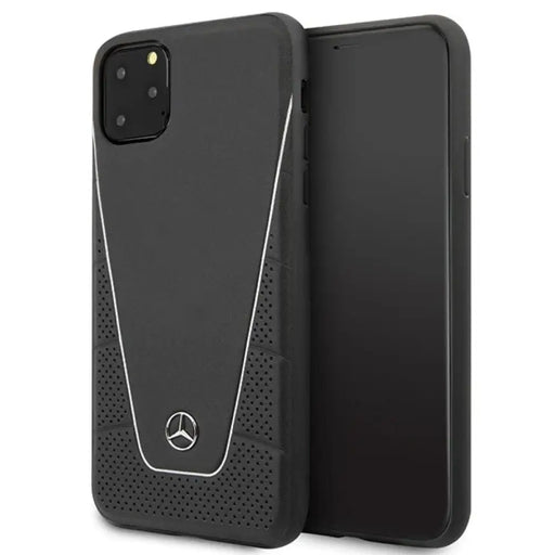 Калъф Mercedes Pattern Line за iPhone 11 Pro Max - черен