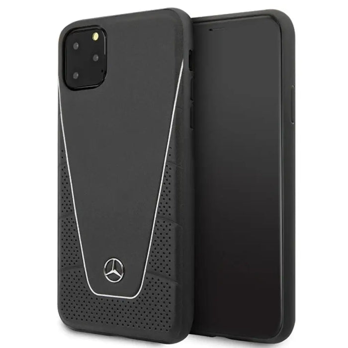 Калъф Mercedes Pattern Line за iPhone 11 Pro Max - черен