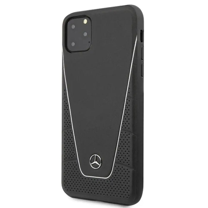 Калъф Mercedes Pattern Line за iPhone 11 Pro Max - черен