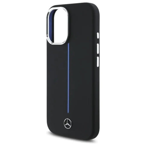 Калъф Mercedes Silicone Blue Stripe MagSafe iPhone 16