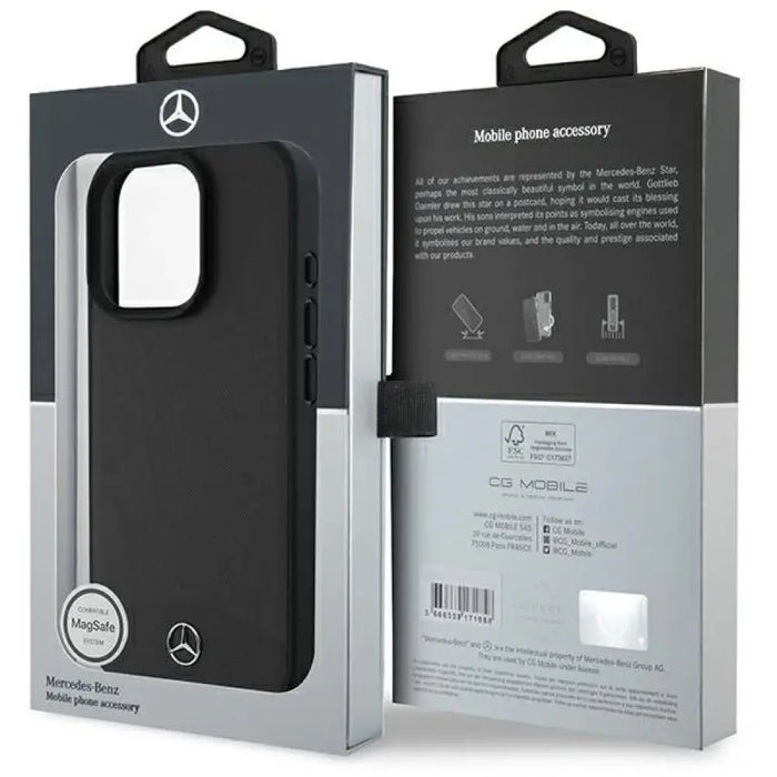 Калъф Mercedes Textured And Plain Leather MagSafe за iPhone