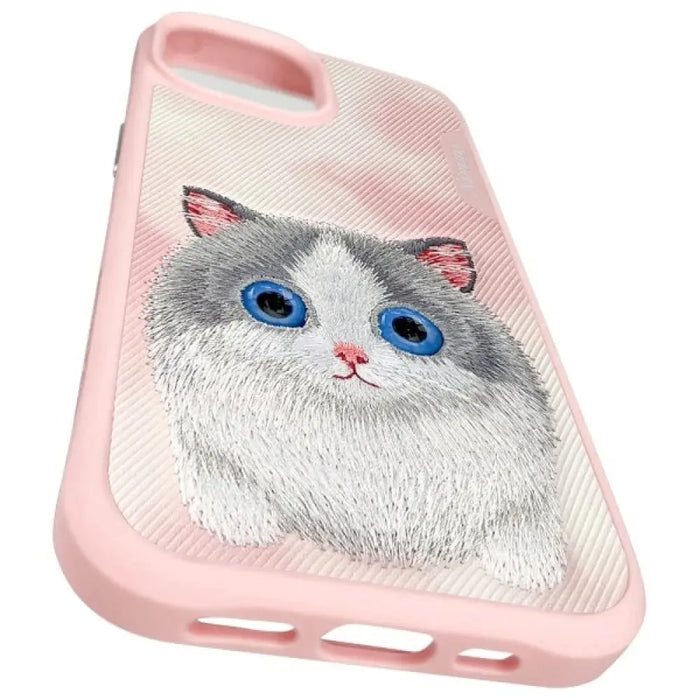 Калъф Nimmy Big Eyed Pet 2.0 Cat за iPhone 15 - розов