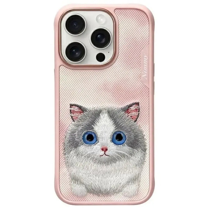 Калъф Nimmy Big Eyed Pet 2.0 Cat за iPhone 16 Pro - розов
