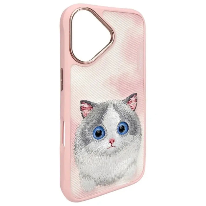 Калъф Nimmy Big Eyed Pet 2.0 Cat за iPhone 16 - розов
