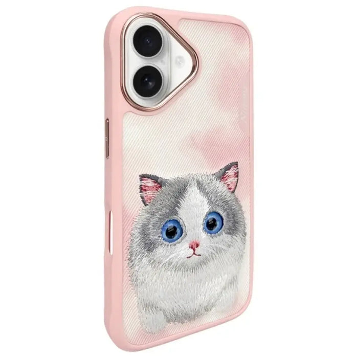 Калъф Nimmy Big Eyed Pet 2.0 Cat за iPhone 16 - розов