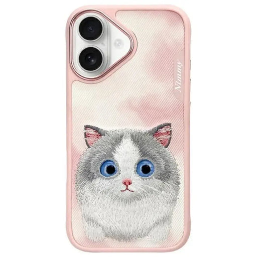 Калъф Nimmy Big Eyed Pet 2.0 Cat за iPhone 16 - розов