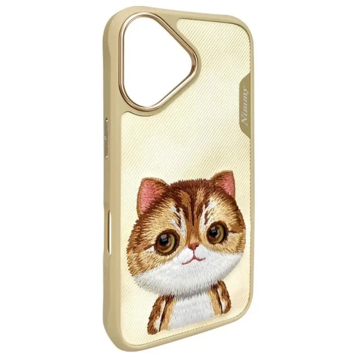 Калъф Nimmy Big Eyed Pet 2.0 Cat за iPhone 16 - зелен