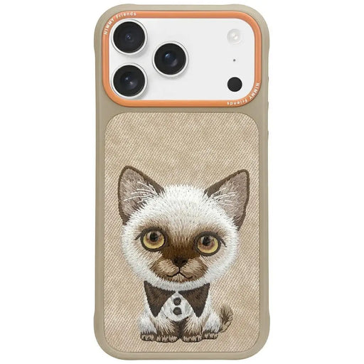 Калъф Nimmy Big Eyed Pet 2.0 Cat за iPhone 17 Pro - бежов