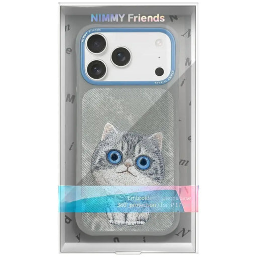 Калъф Nimmy Big Eyed Pet 2.0 Cat за iPhone 17 Pro - сив
