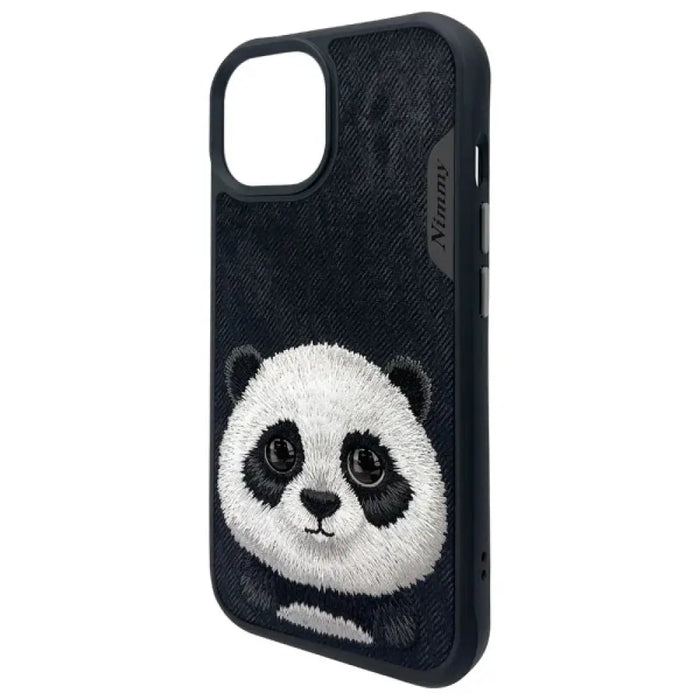 Калъф Nimmy Big Eyed Pet 2.0 Panda за iPhone 15 - черен
