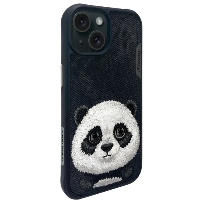 Калъф Nimmy Big Eyed Pet 2.0 Panda за iPhone 15 - черен