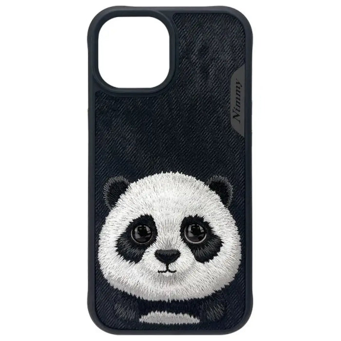 Калъф Nimmy Big Eyed Pet 2.0 Panda за iPhone 15 - черен