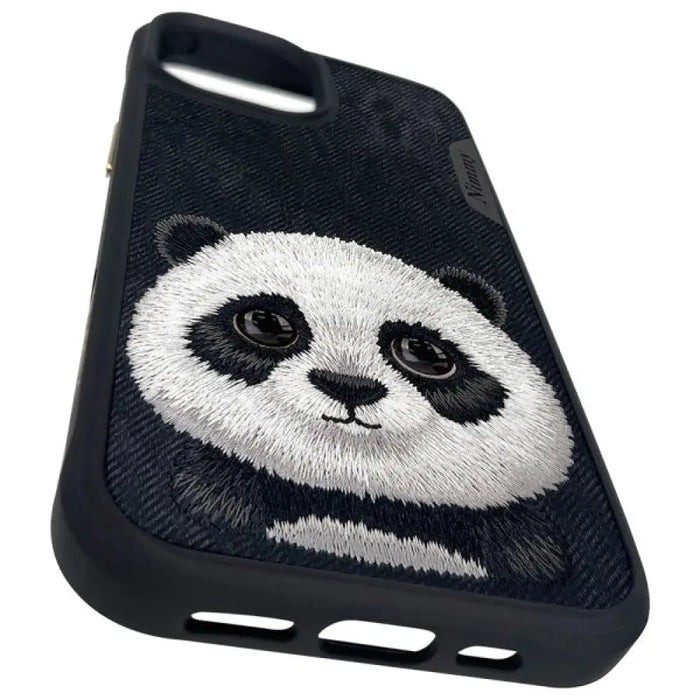 Калъф Nimmy Big Eyed Pet 2.0 Panda за iPhone 15 - черен
