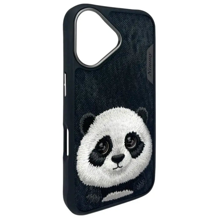 Калъф Nimmy Big Eyed Pet 2.0 Panda за iPhone 16 - черен