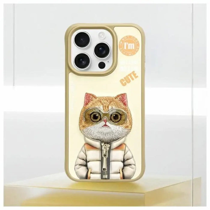 Калъф Nimmy Cool&Cute 2.0 Cat за iPhone 15 Pro Max - зелен
