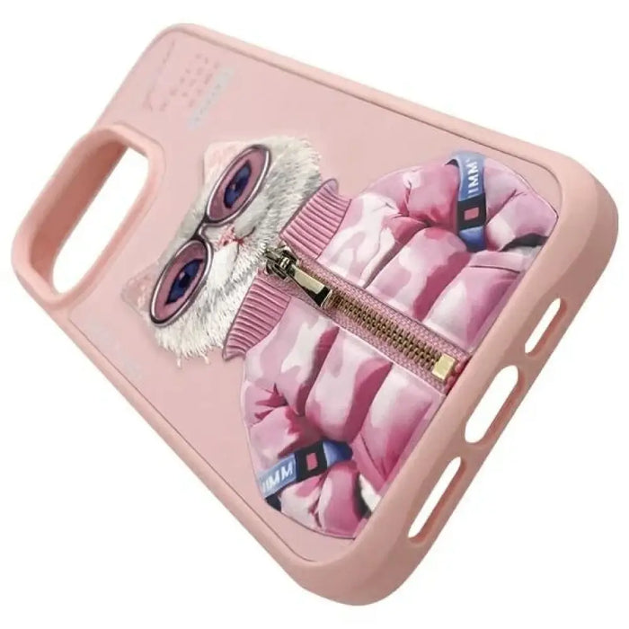 Калъф Nimmy Cool&Cute 2.0 Cat за iPhone 15 Pro - розов