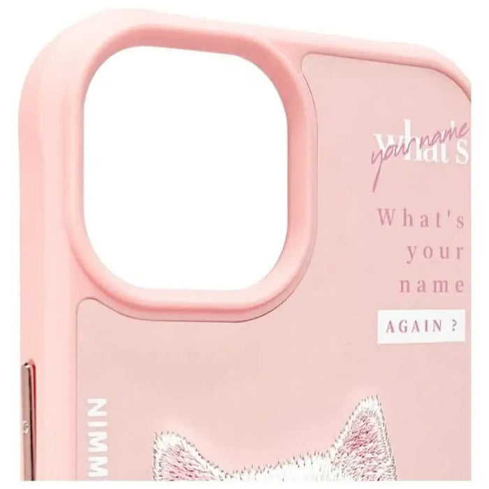 Калъф Nimmy Cool&Cute 2.0 Cat за iPhone 15 - розов